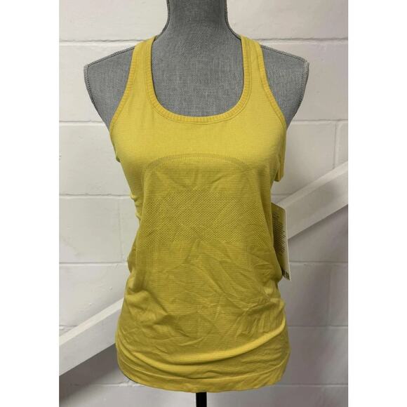 Lululemon Swiftly Tech Mesh Racerback Tank Top Yellow Women’s 8 NWT Workout Gym - Picture 1 of 7